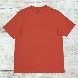 L.L. Bean Mens Orange Shirt Sleeve Cotton T Shirt Size Medium